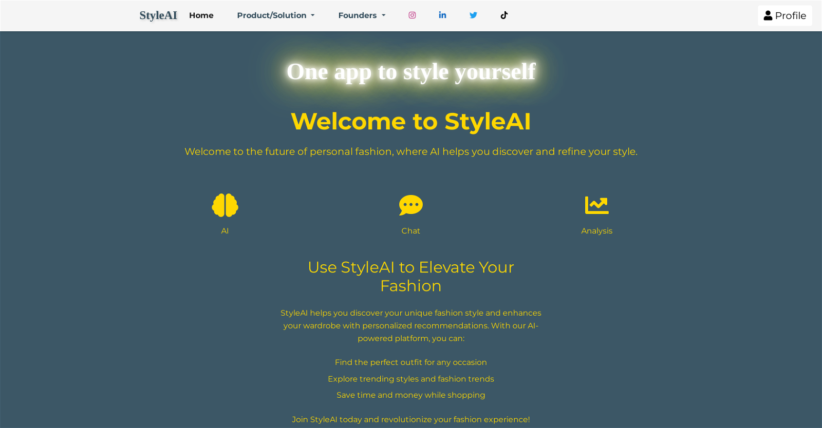 StyleAI website