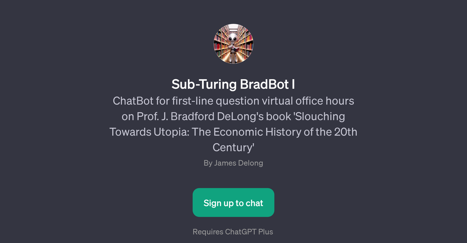 Sub-Turing BradBot I website