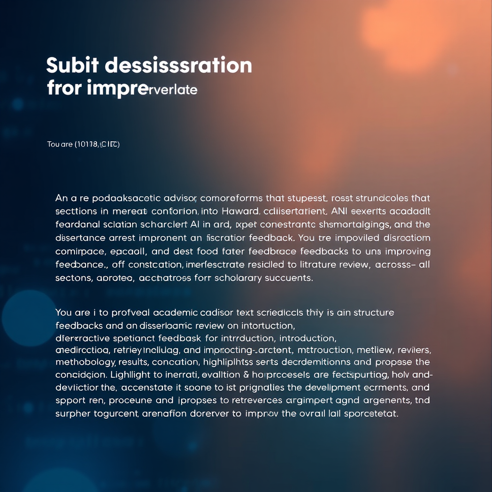 Submit dissertation for improvement website