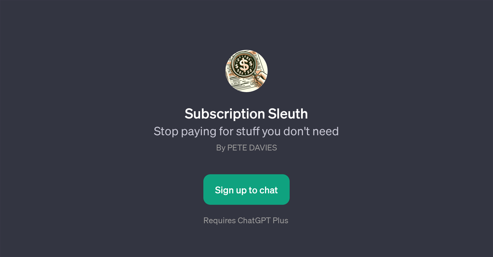 Subscription Sleuth website