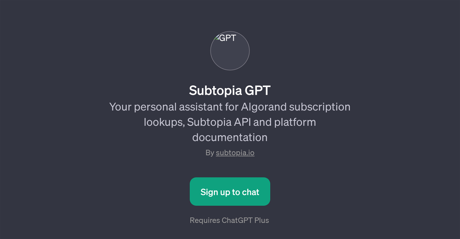 Subtopia GPT website