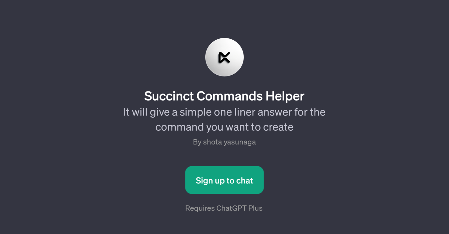 Succinct Commands Helper website