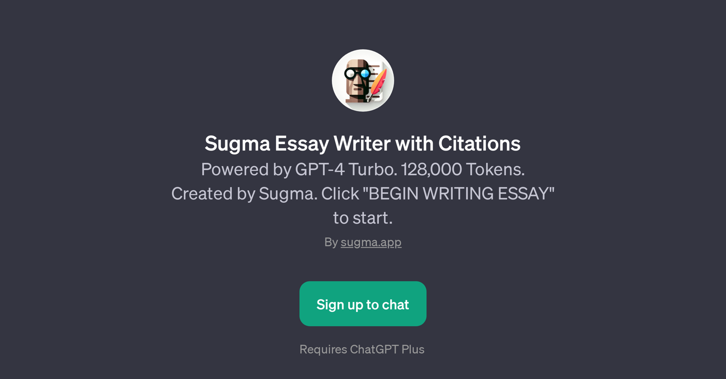 Sugma Essay Writer with Citations website