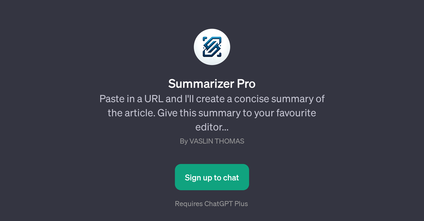 Summarizer Pro website