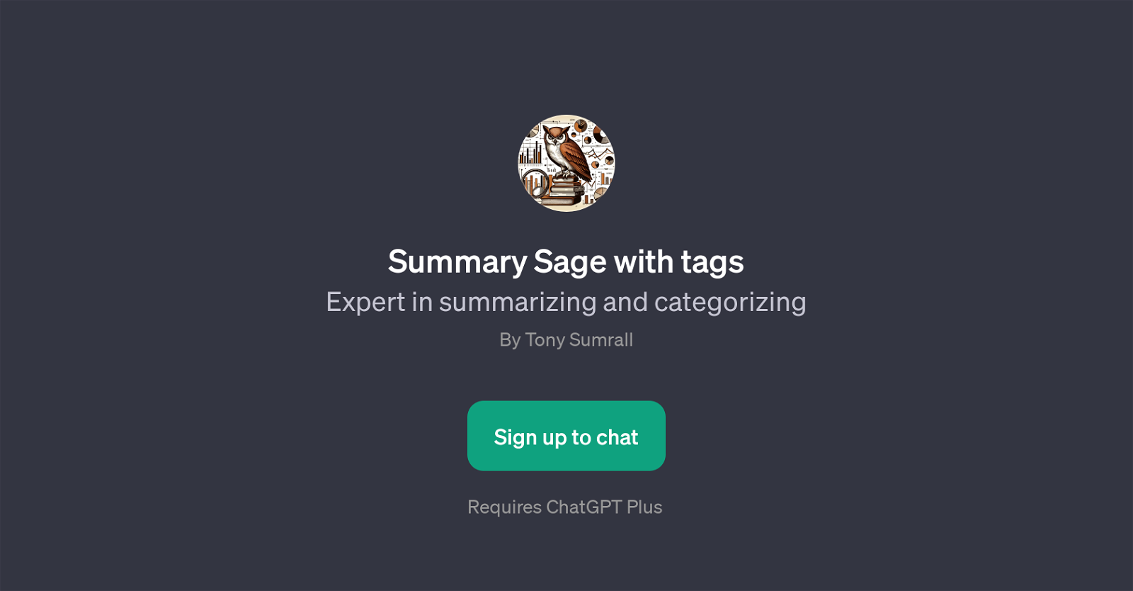 Summary Sage with tags website