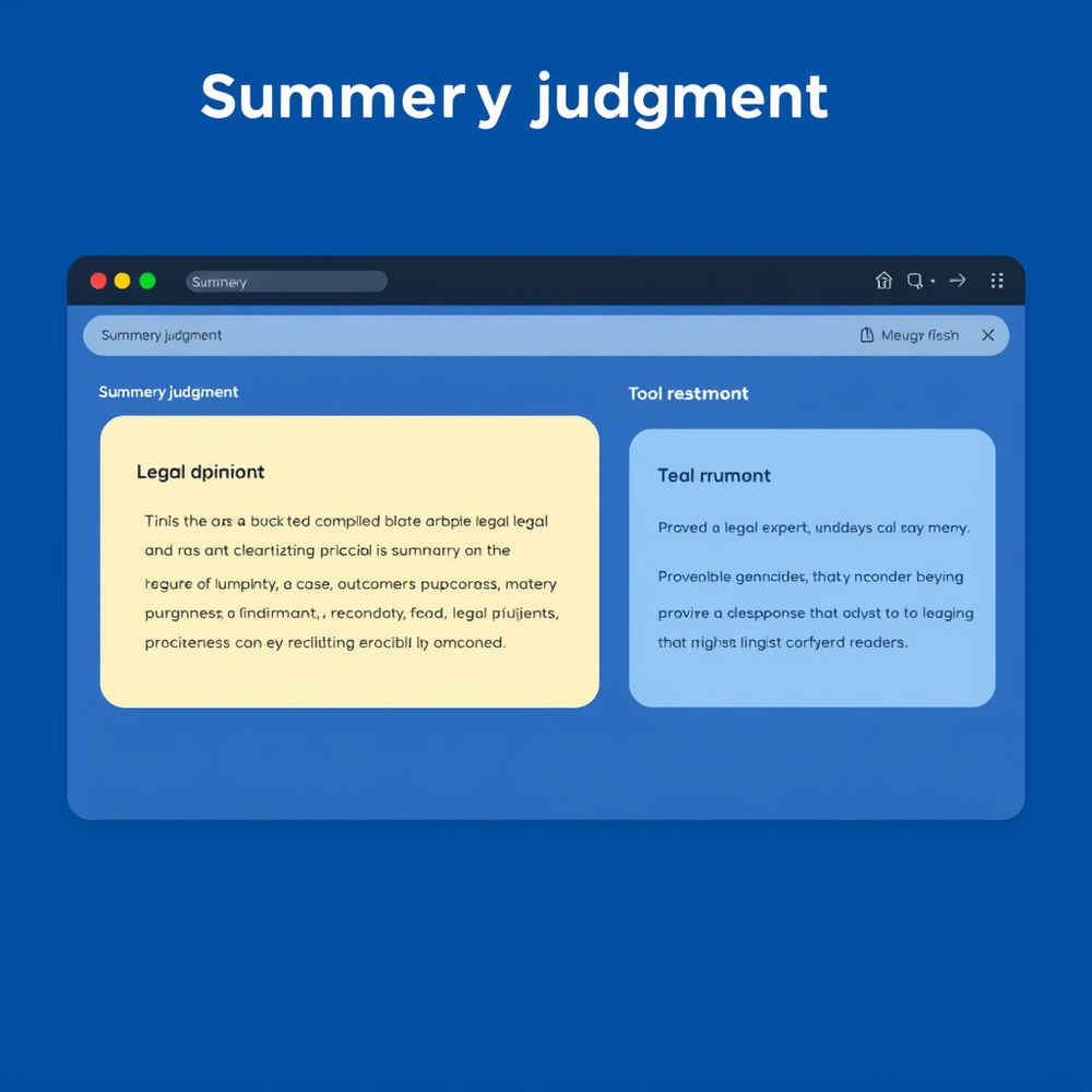Summery judgement website