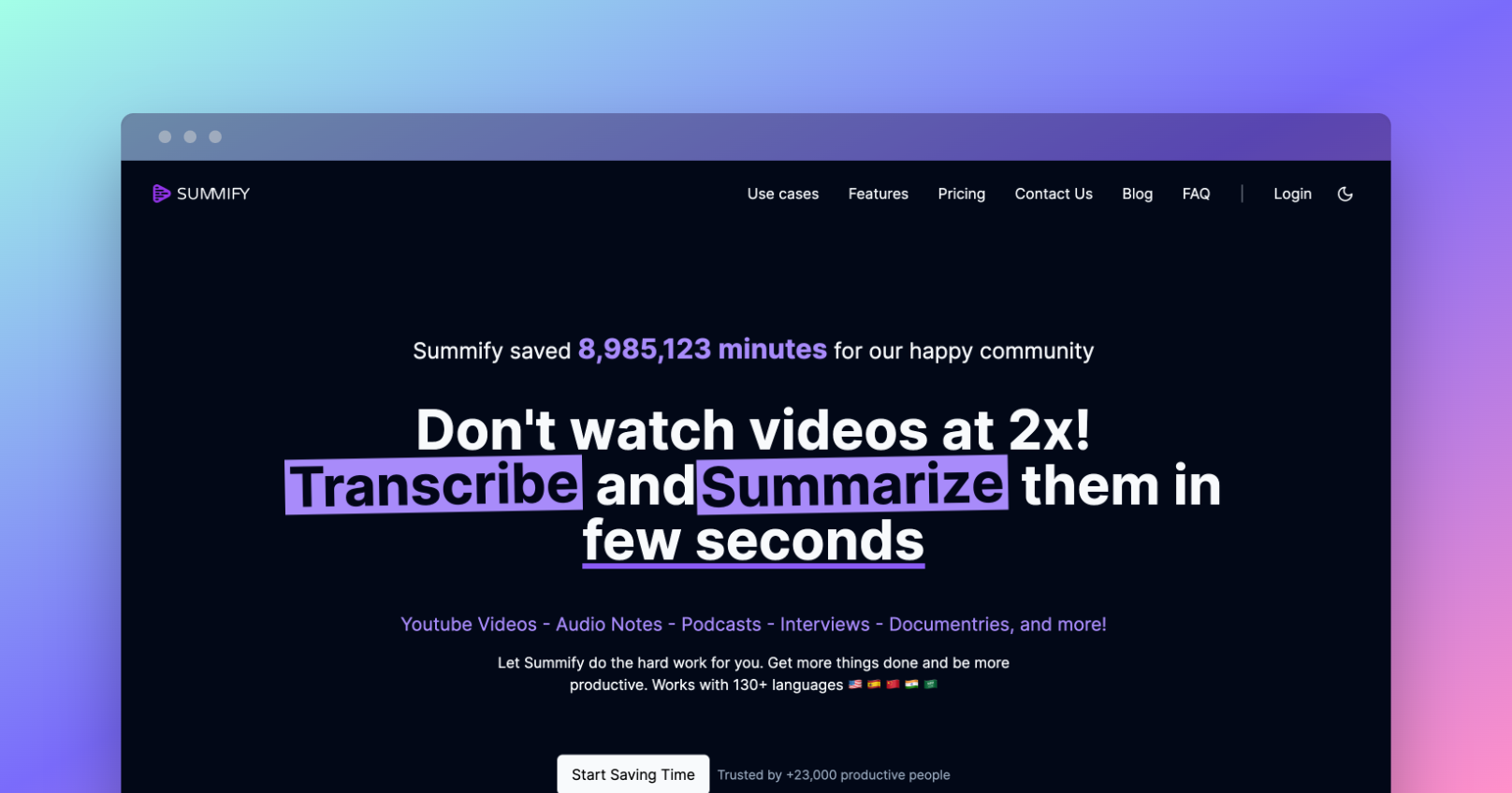 Summify website