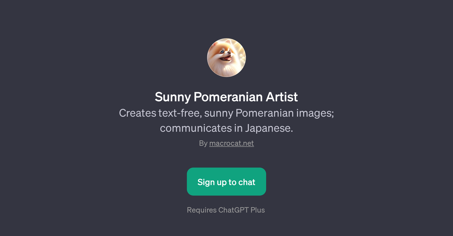 Sunny Pomeranian Artist website