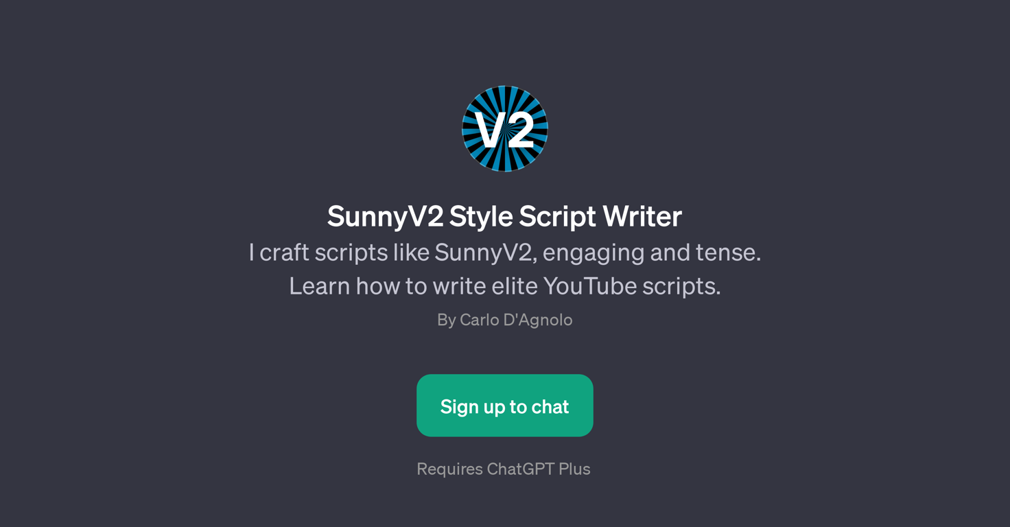 SunnyV2 Style Script Writer website