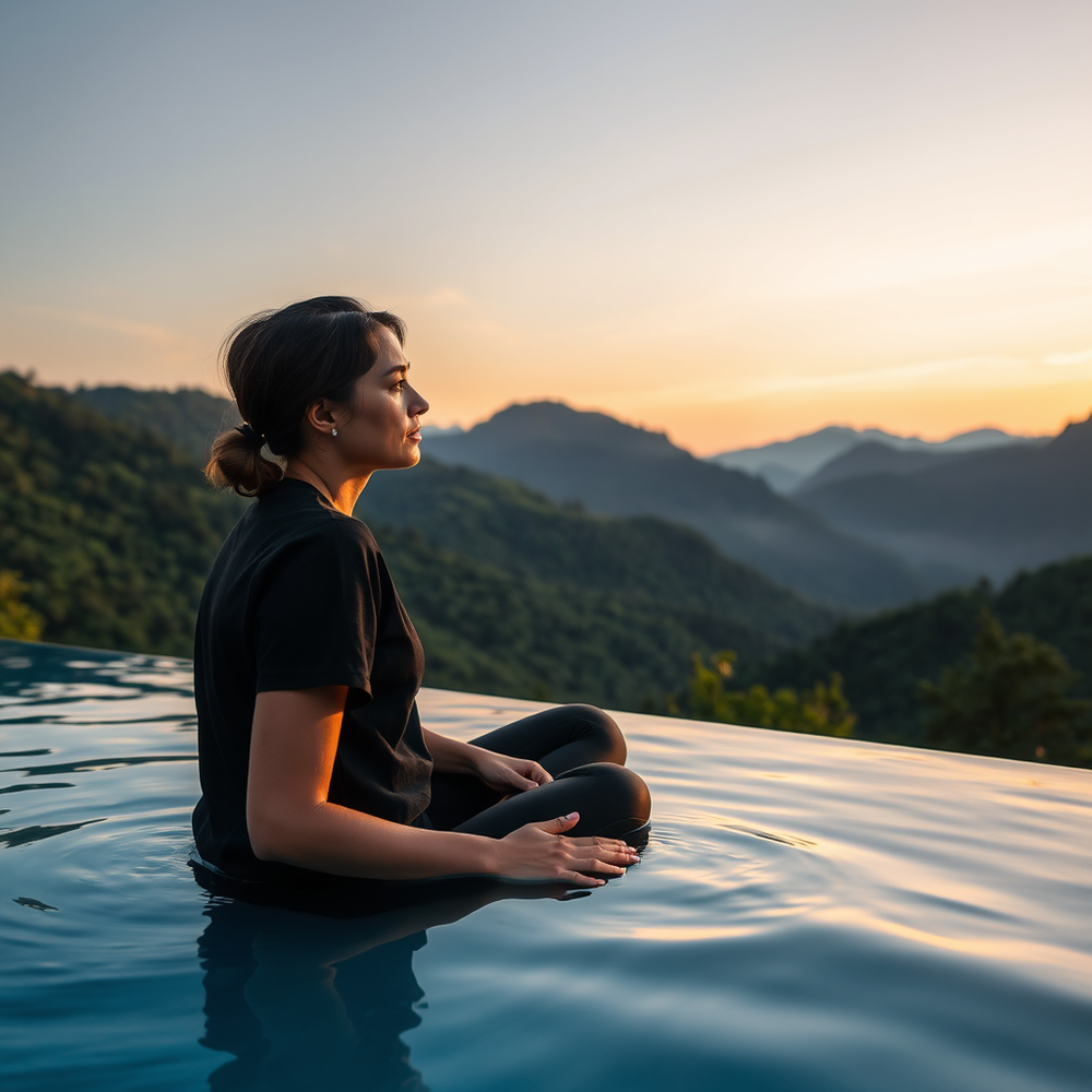 Sunset Reflections – Infinity Pool Tranquility website