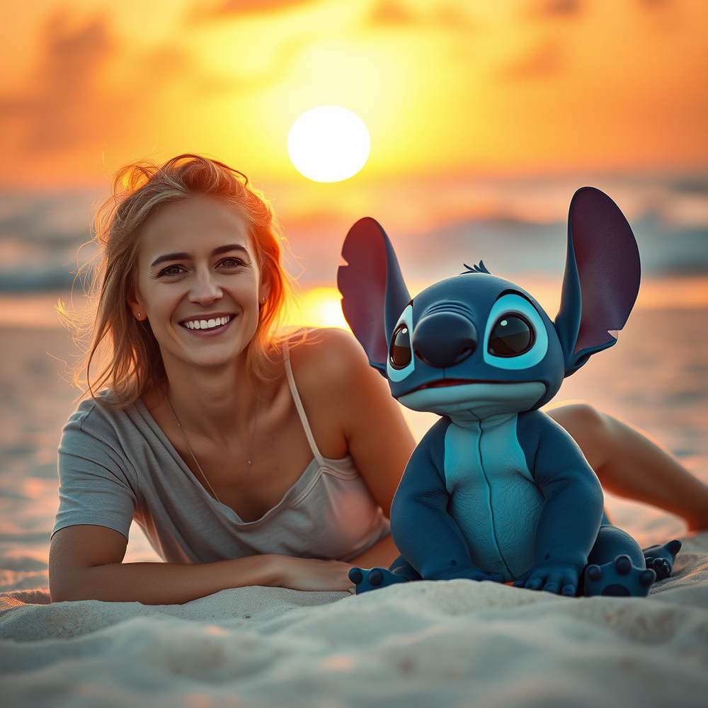 Sunset with Stitch website