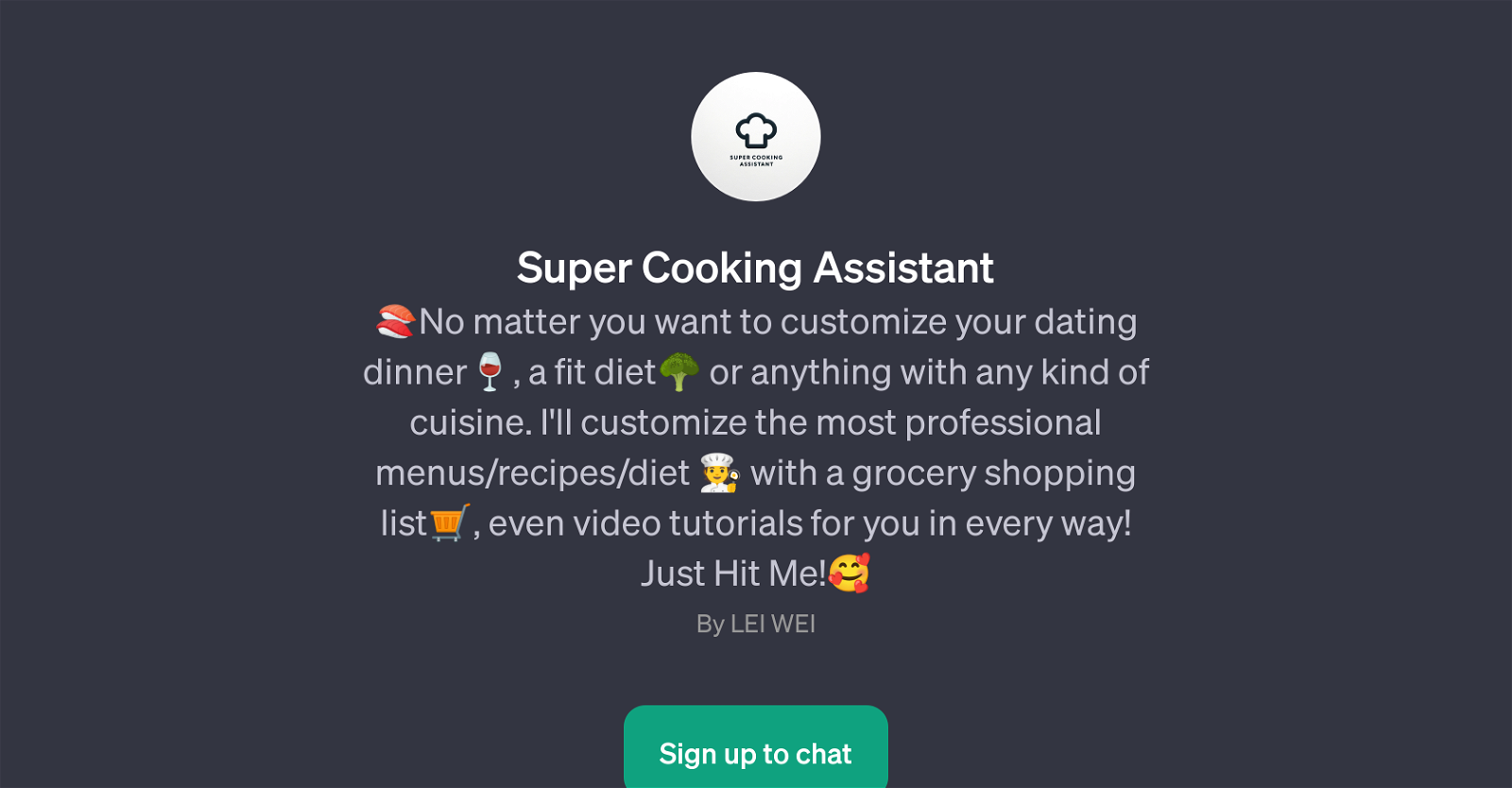 Super Cooking Assistant website