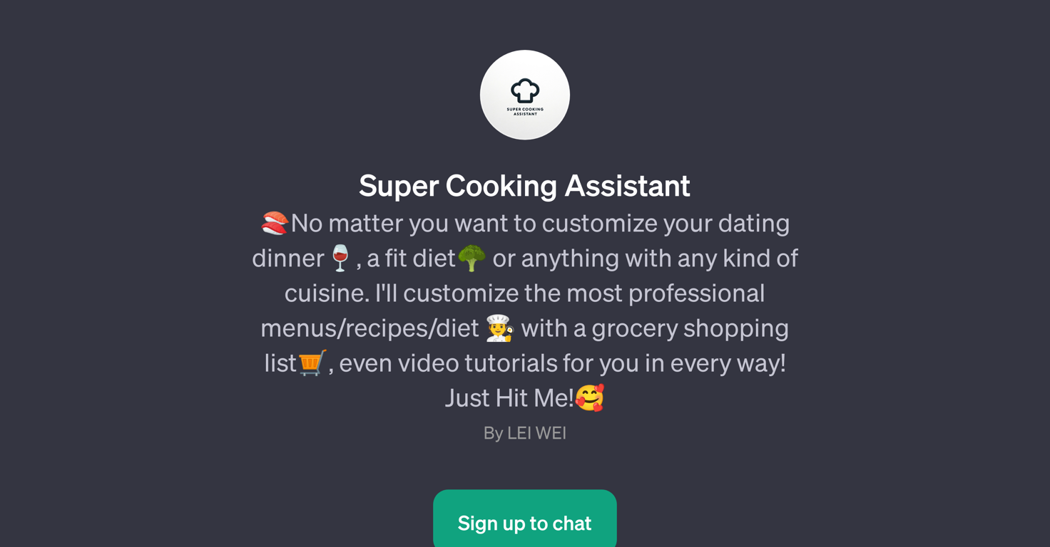 Super Cooking Assistant website