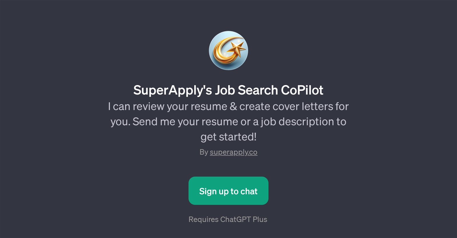 SuperApply's Job Search CoPilot website