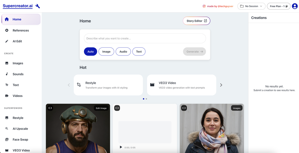 Supercreator website
