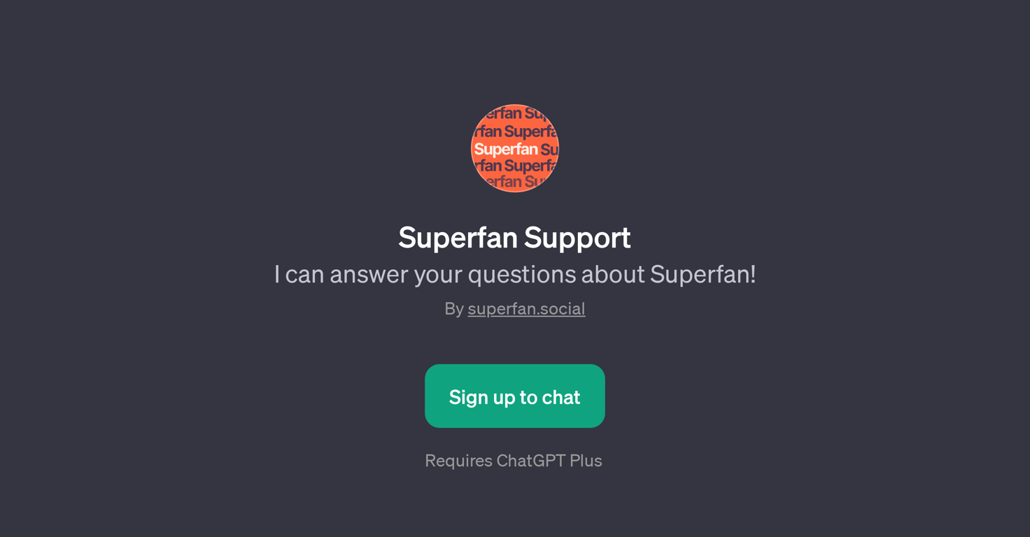 Superfan Support website