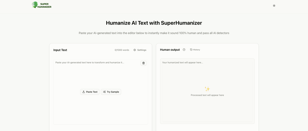 SuperHumanizer website