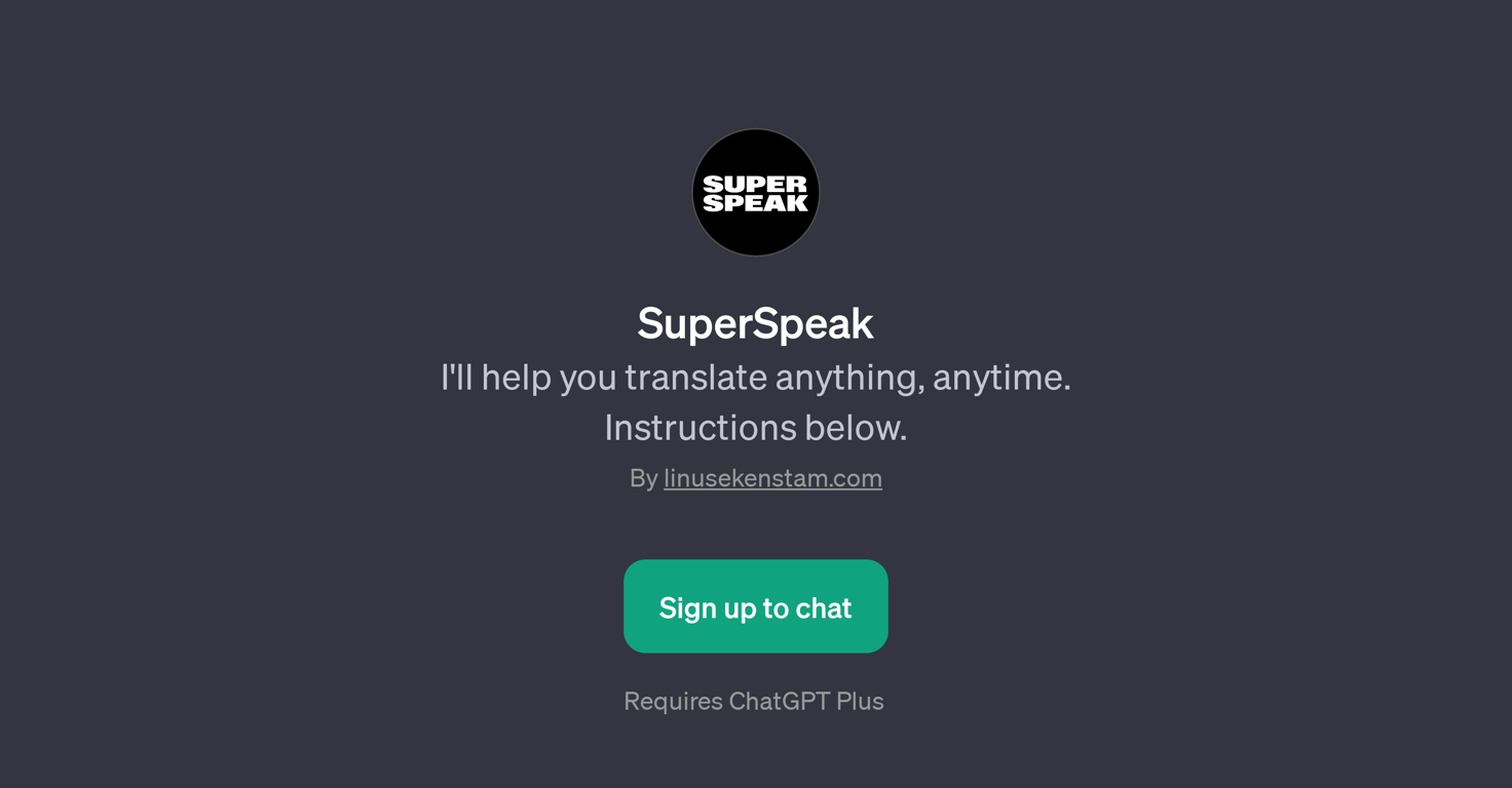 SuperSpeak website