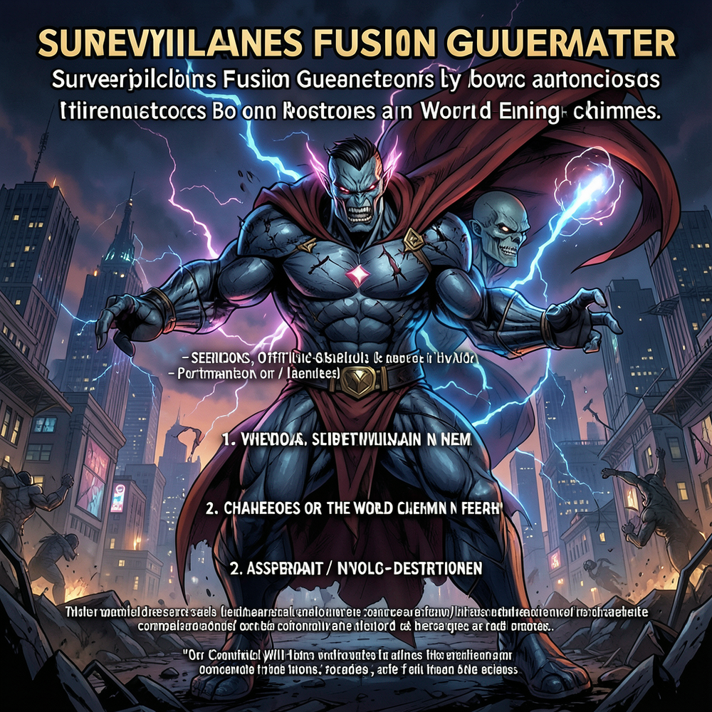 Supervillains Fusion Generator website