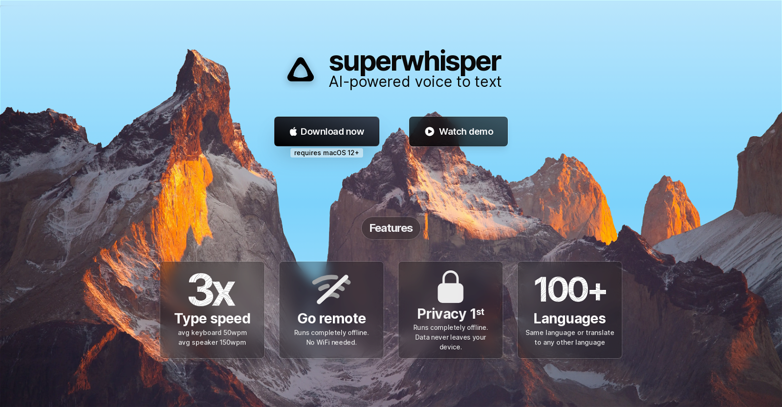 Superwhisper website