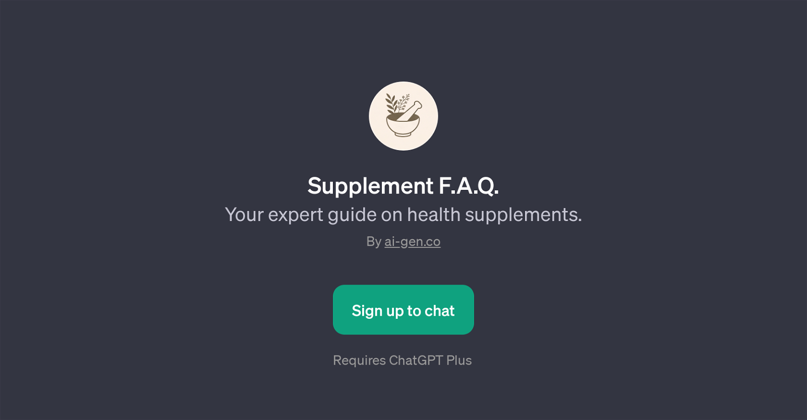 Supplement F.A.Q website