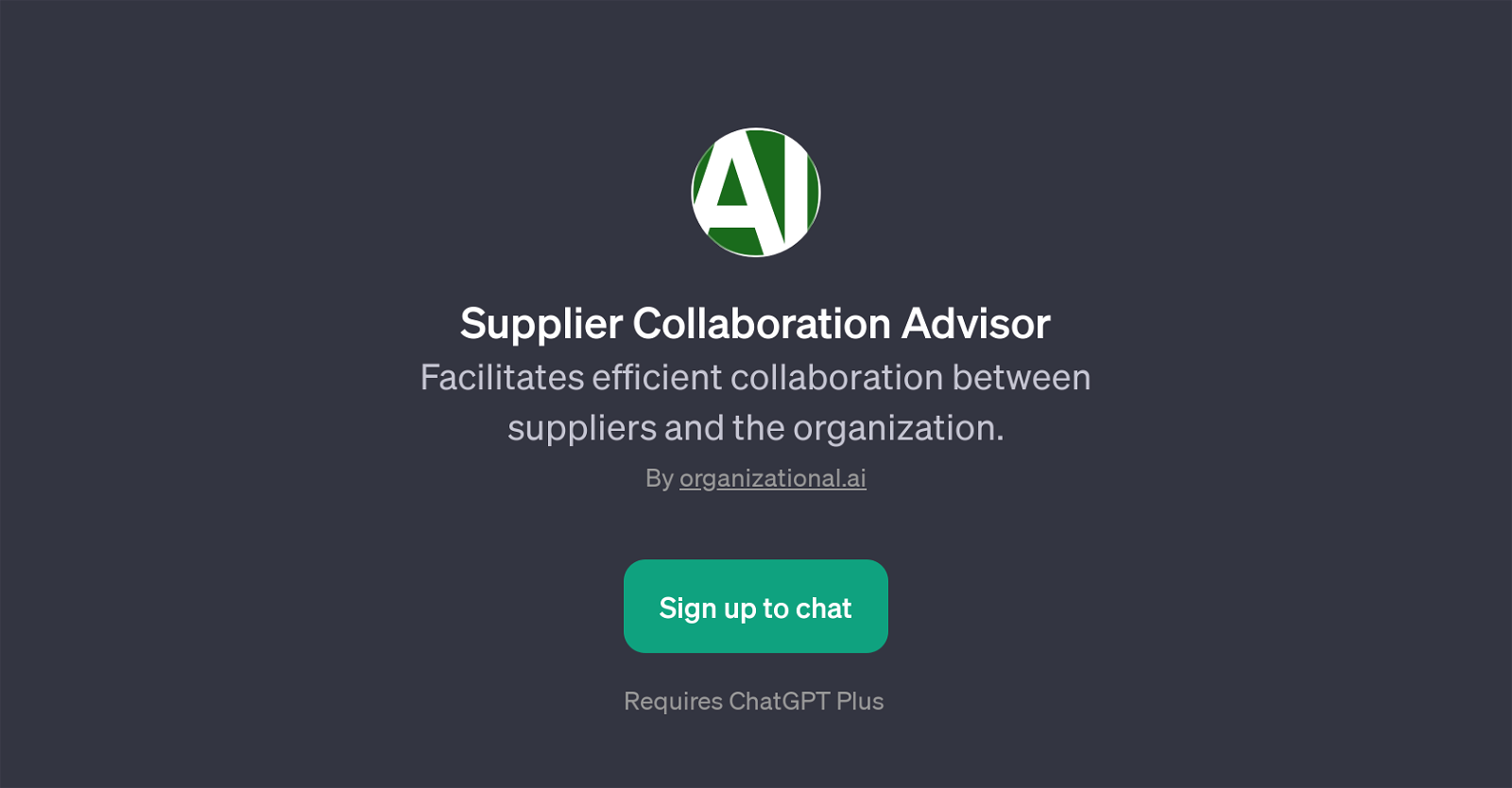 Supplier Collaboration Advisor website