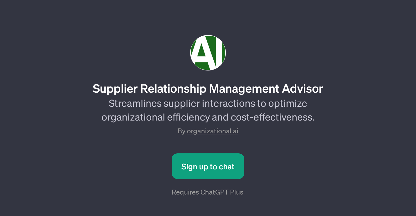 Supplier Relationship Management Advisor website