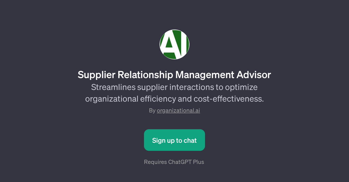 Supplier Relationship Management Advisor website