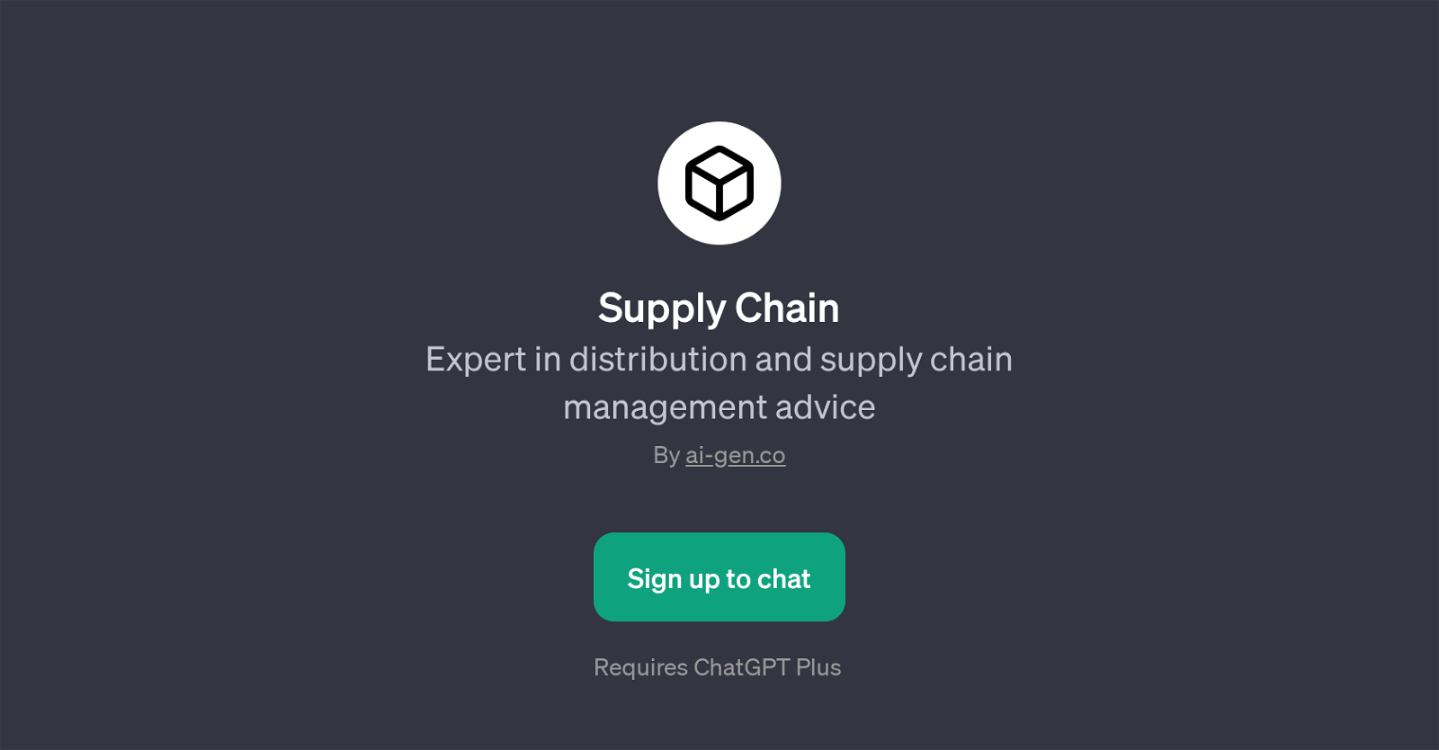 Supply Chain GPT website