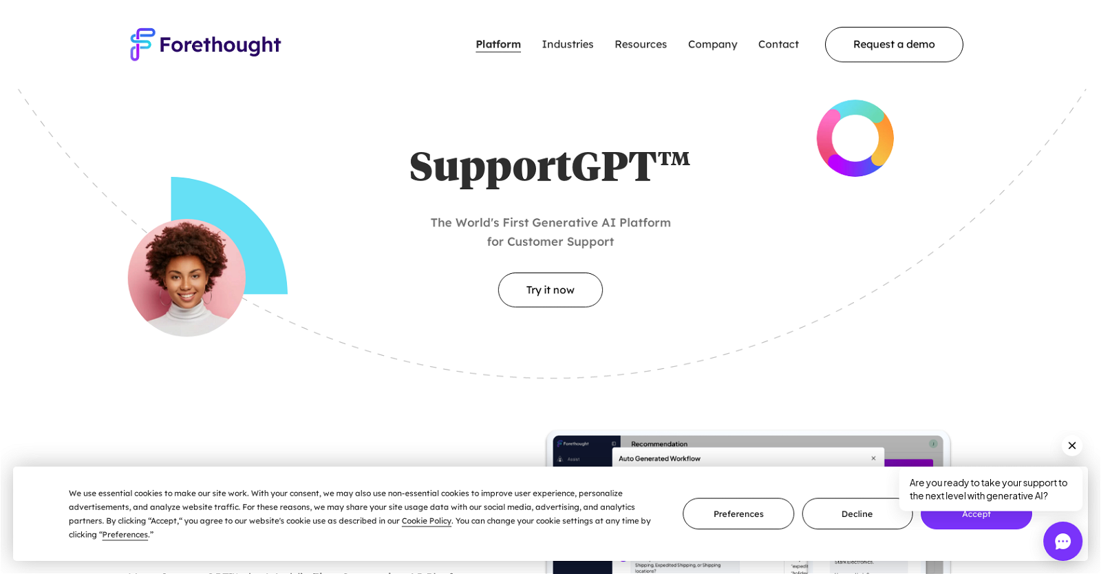 SupportGPT website