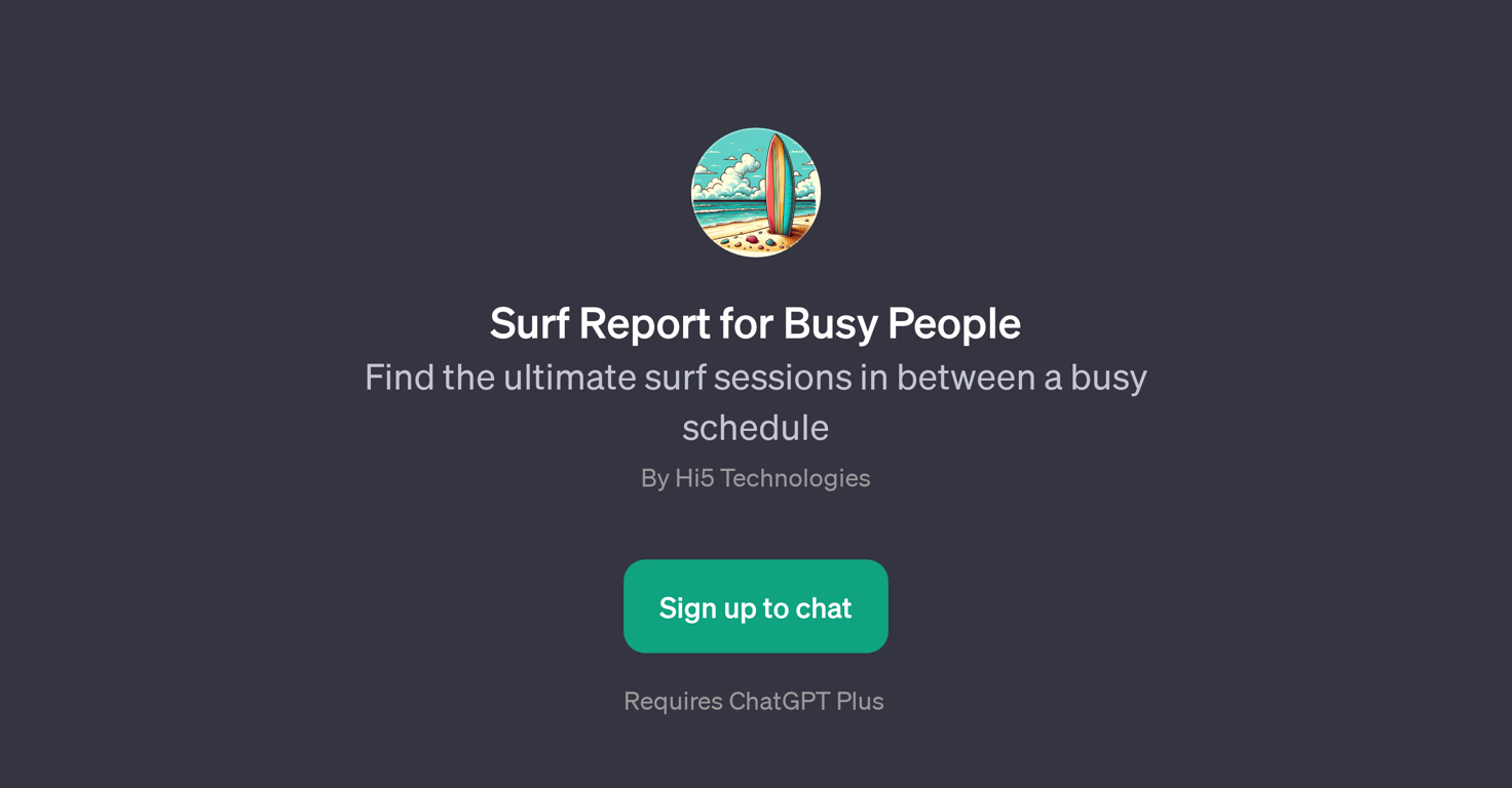 Surf Report for Busy People website
