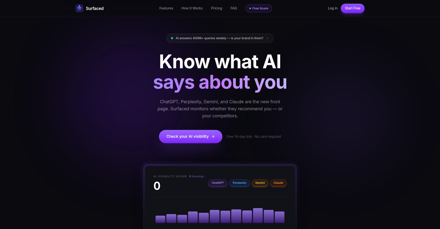 Surfaced website