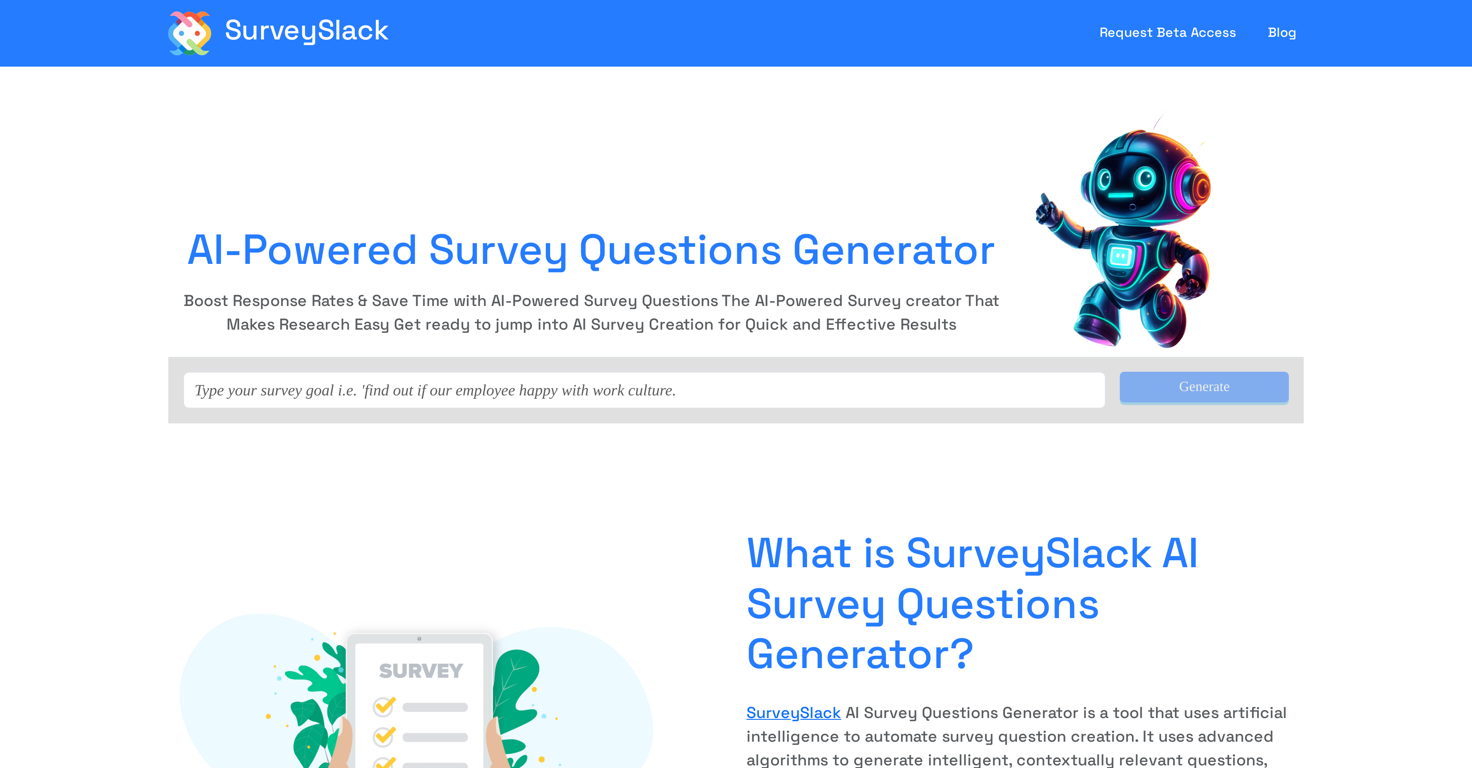 SurveySlack website