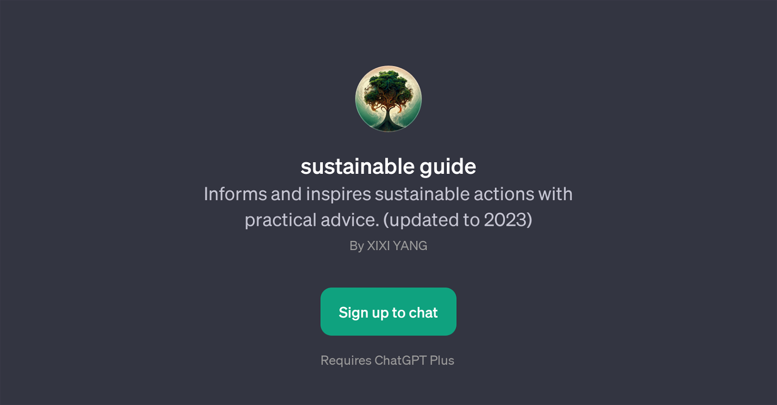 Sustainable Guide GPT website
