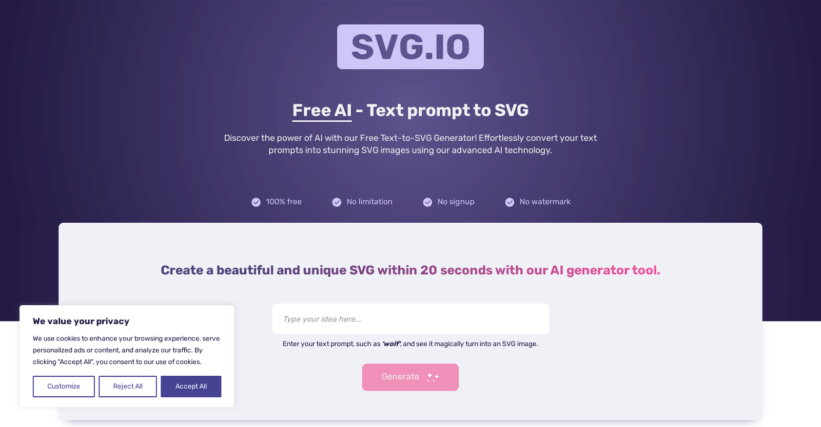 SVG.io website