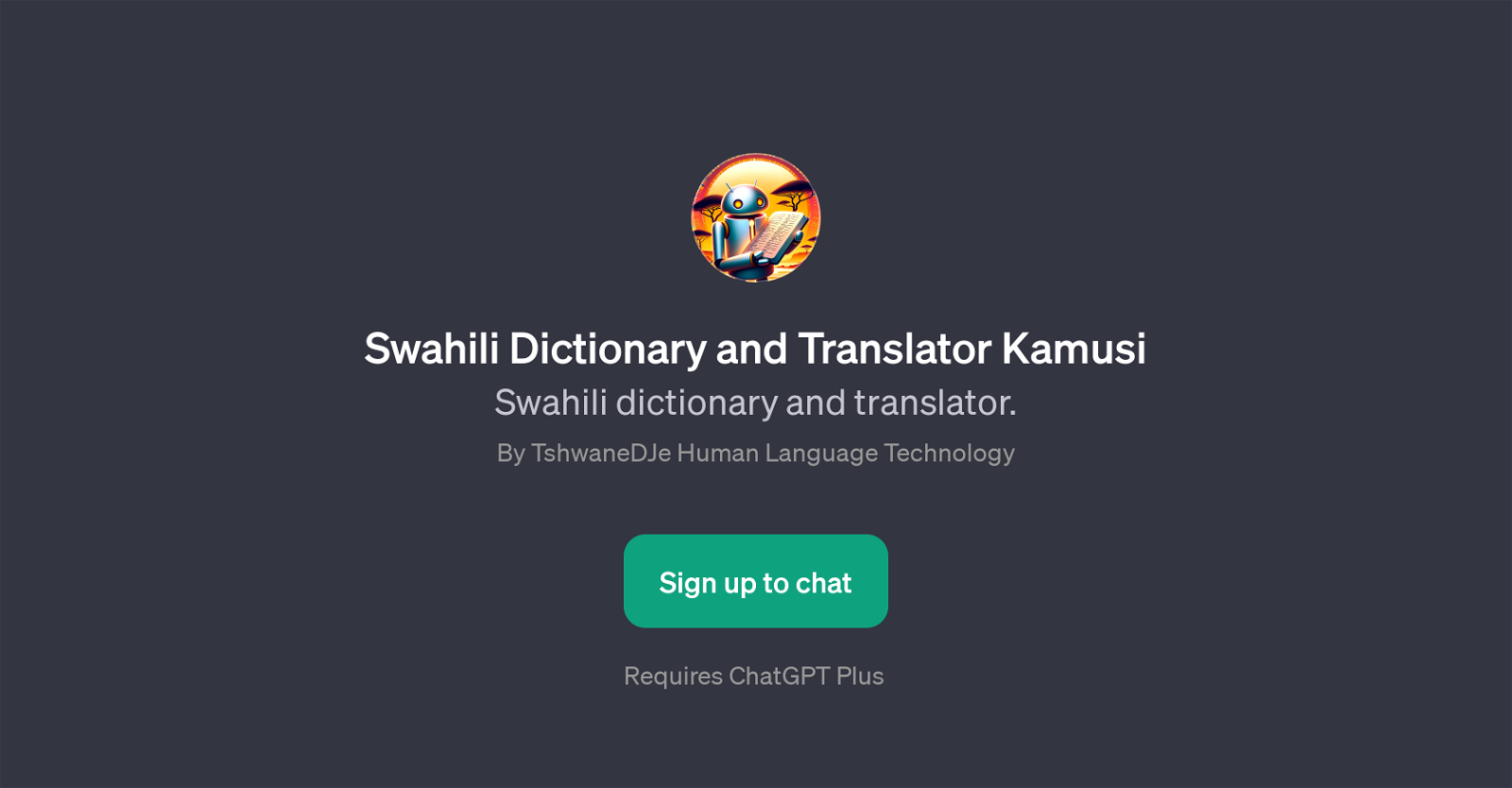 Swahili Dictionary and Translator Kamusi website