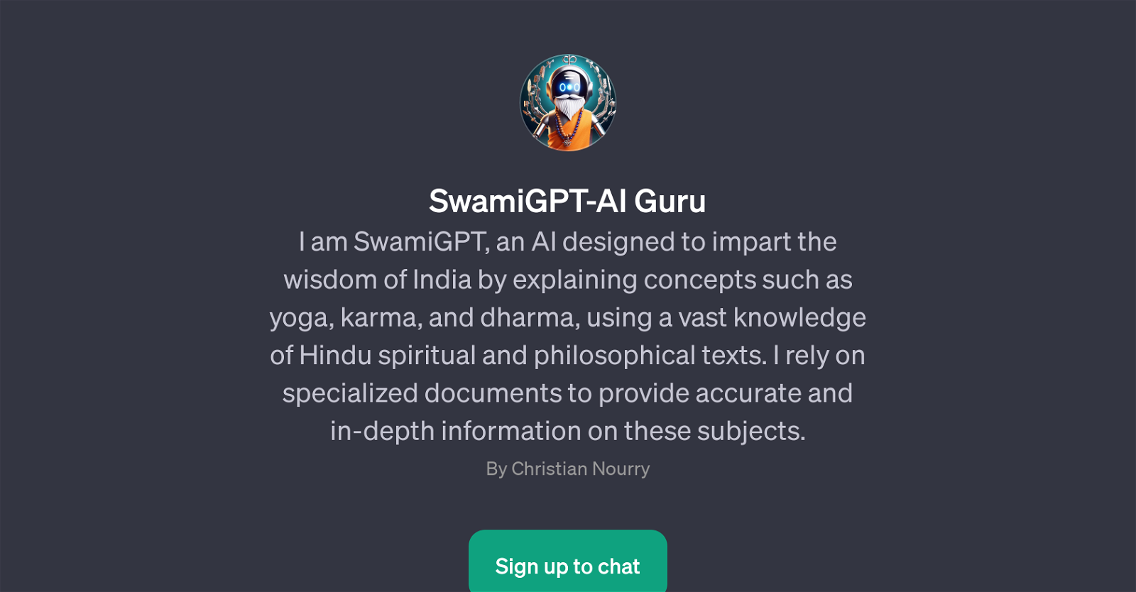 SwamiGPT-AI Guru website