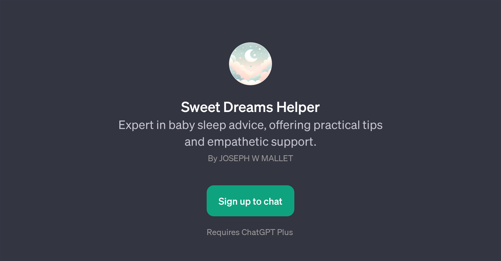 Sweet Dreams Helper website