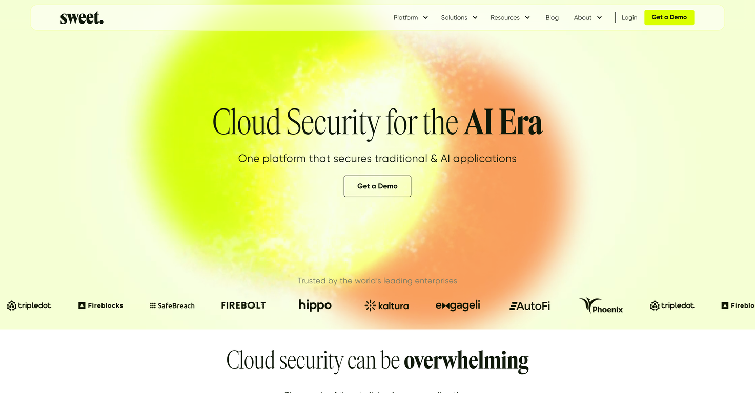 Sweet Security website
