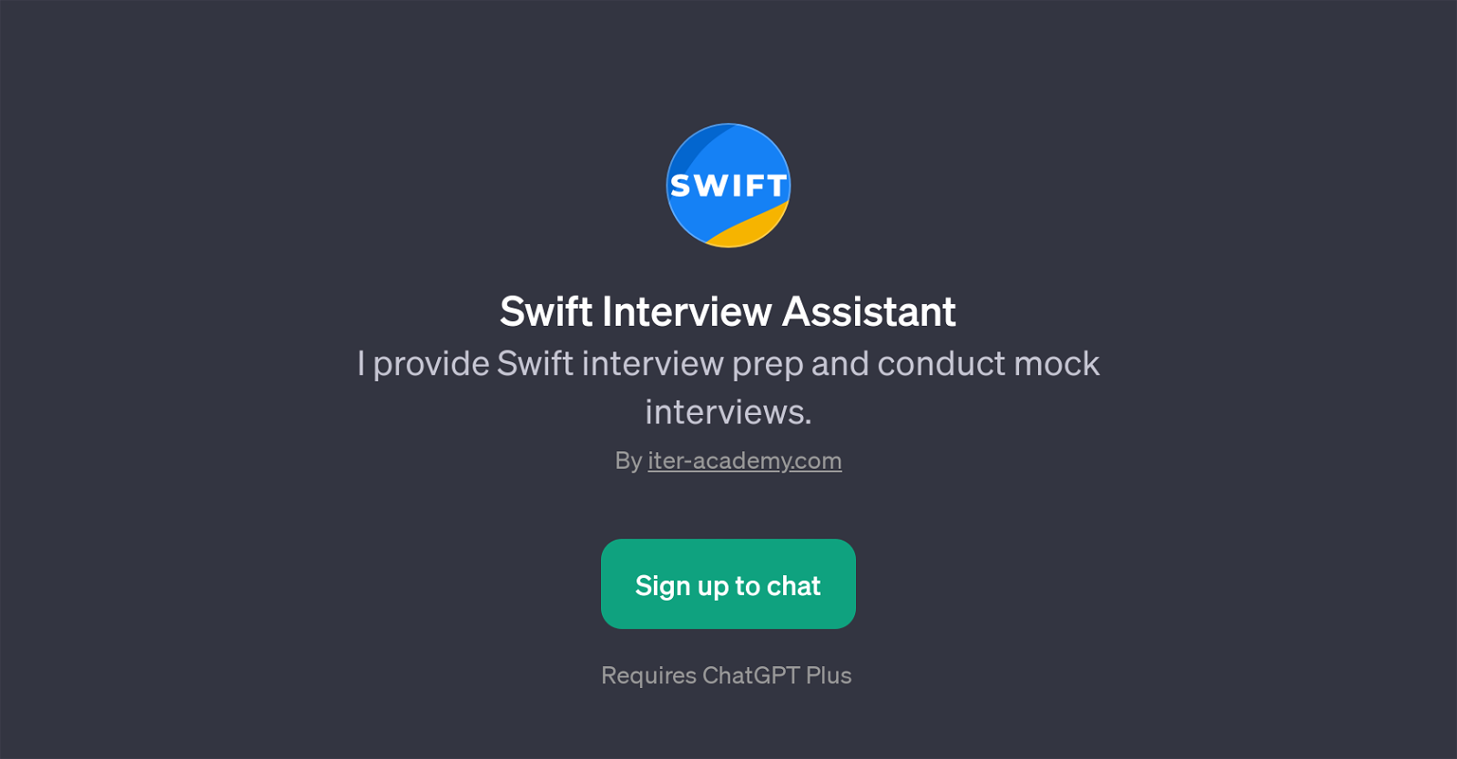 Swift Interview Assistant website