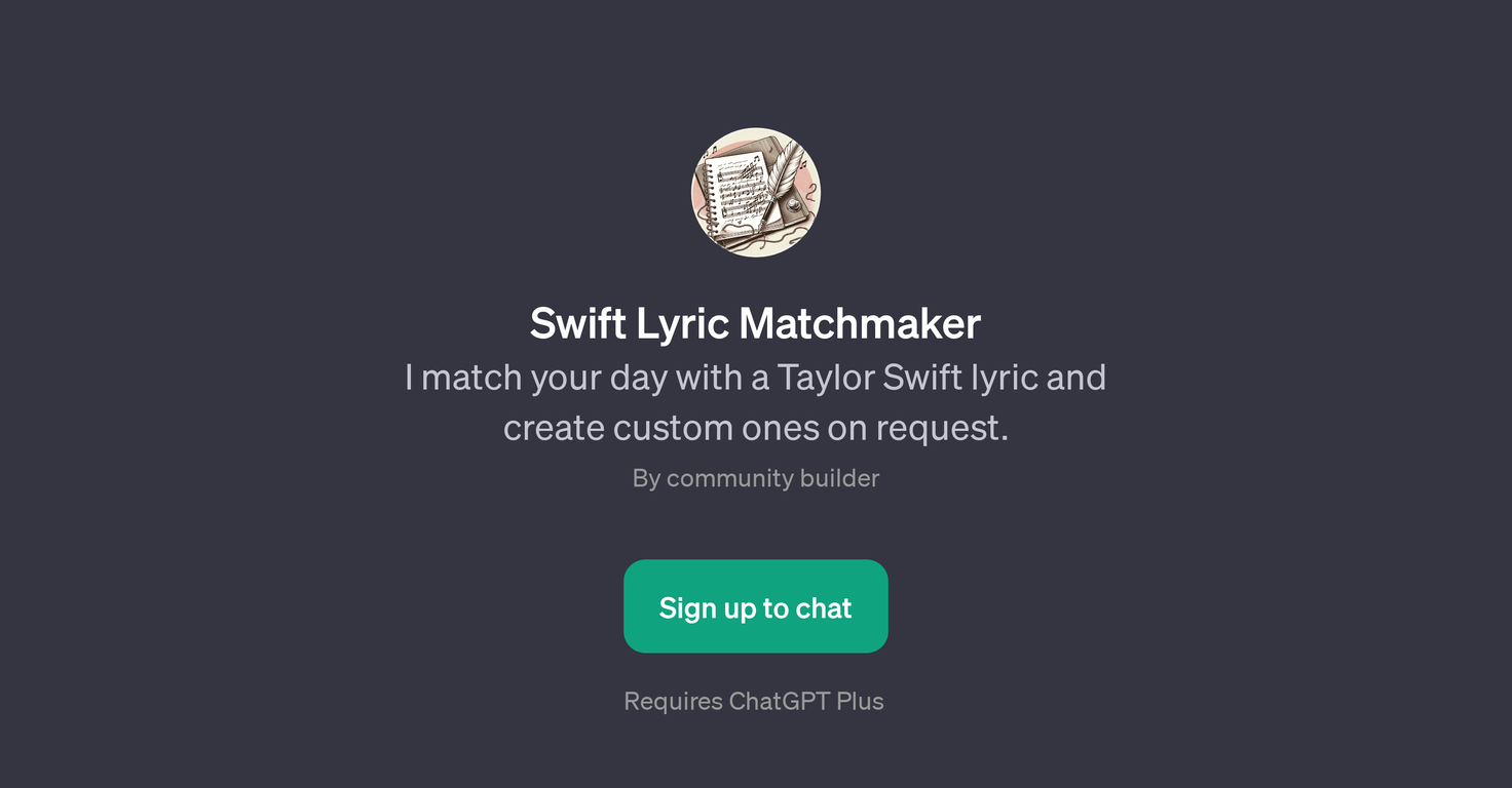 Swift Lyric Matchmaker website