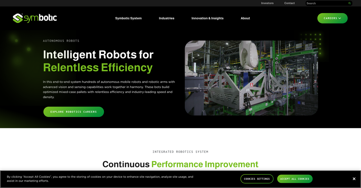 Symbotic Robotics website