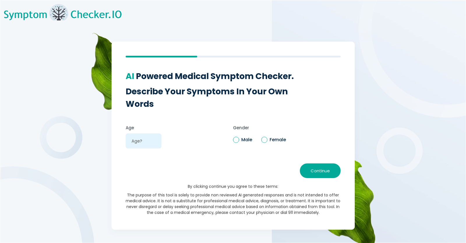 Symptomchecker website