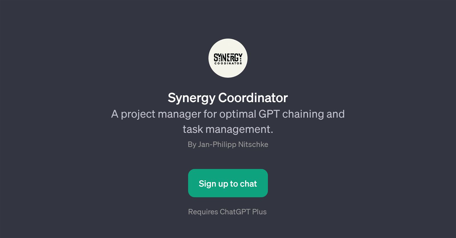 Synergy Coordinator website
