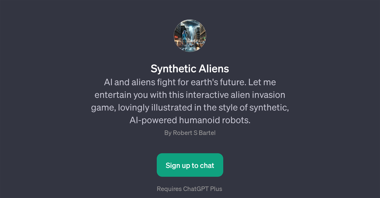 Synthetic Aliens website