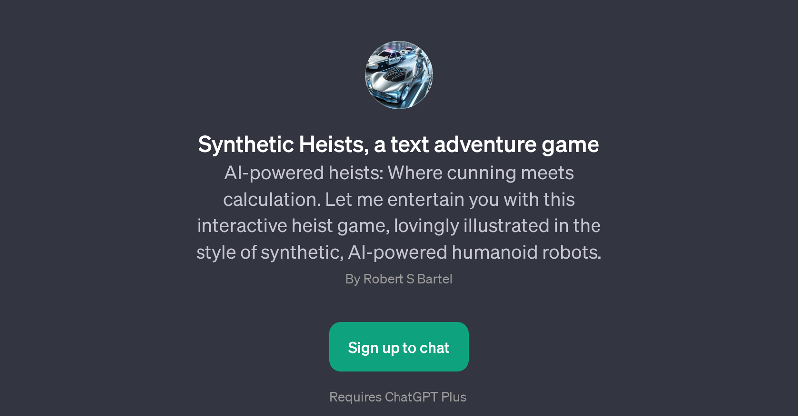Synthetic Heists website