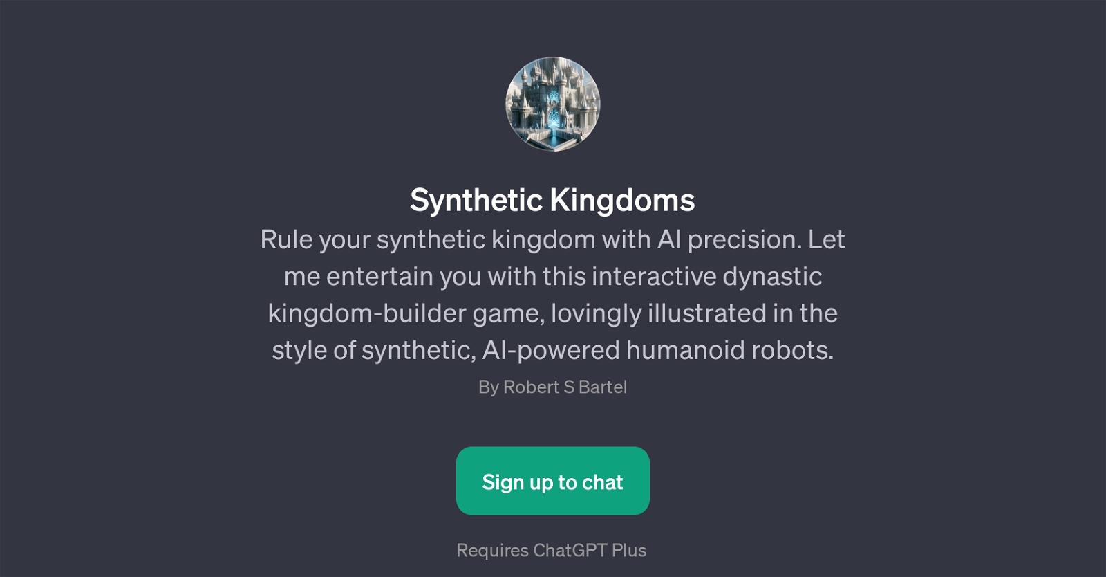 Synthetic Kingdoms website
