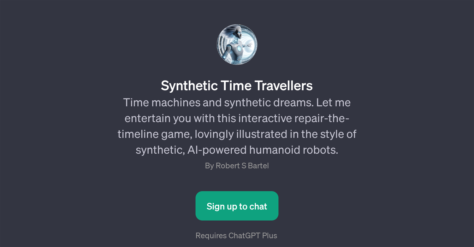 Synthetic Time Travellers website