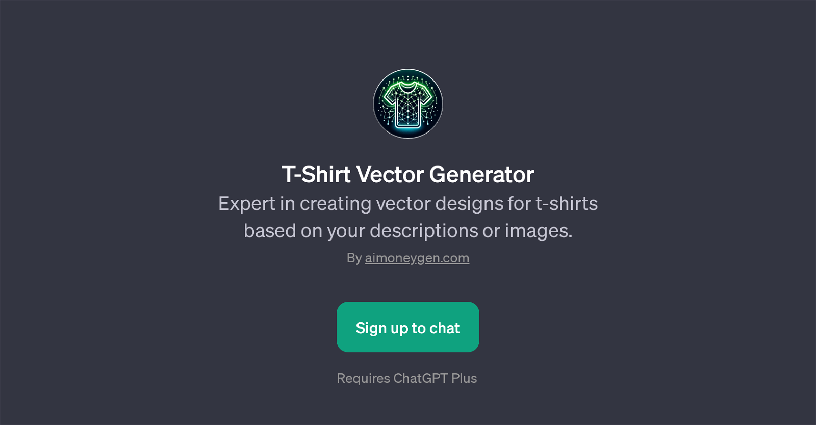 T-Shirt Vector Generator website