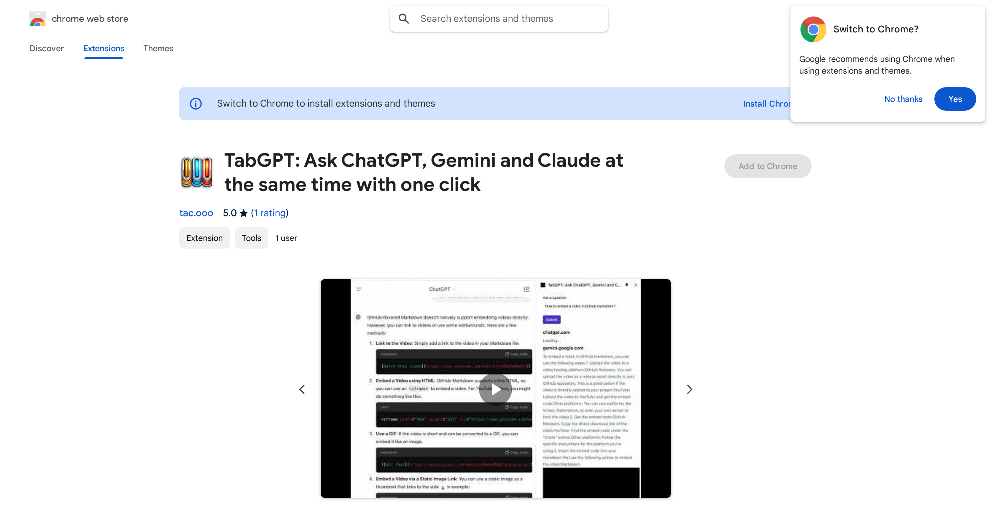 TabGPT screenshot 1 TabGPT screenshot 1